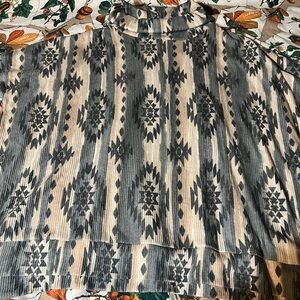 1.4.3. Story by Line Up Geometric Gray and Cream Hoodie